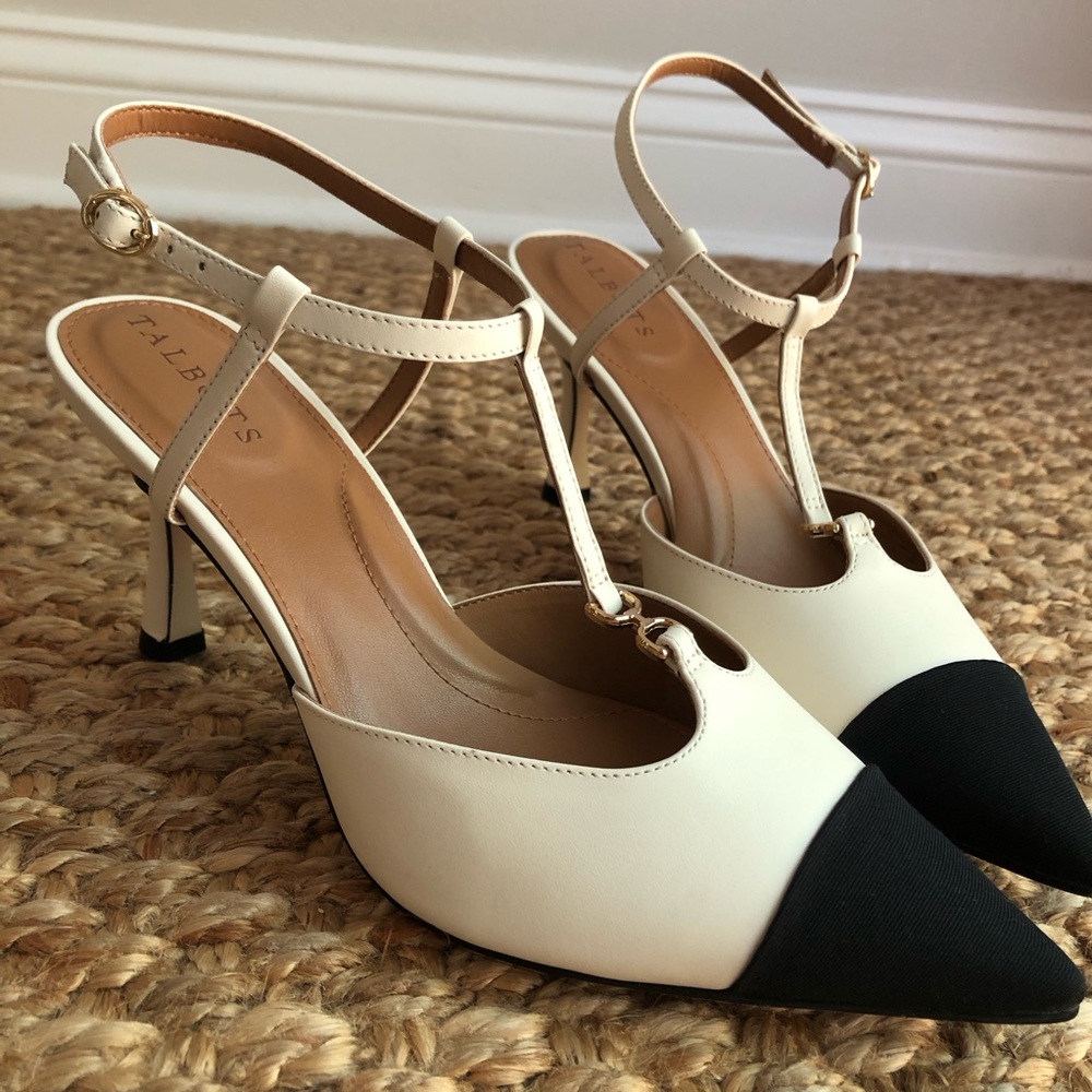 New: Talbots EVELYN NAPPA FLARE HEEL PUMPS. Size 8.5
